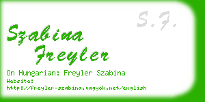 szabina freyler business card